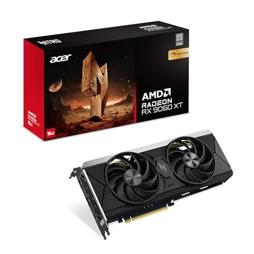 Acer Nitro Radeon RX 9060 XT OC - AMD Grafikkarte (16 GDDR6, 128 Bit, PCIe 5.0 x16, 1x HDMI 2.1a 2X DP 2.1b) 2X Nitro FrostBlade, 1x8 pin, Slot Space: 2 Bild 2
