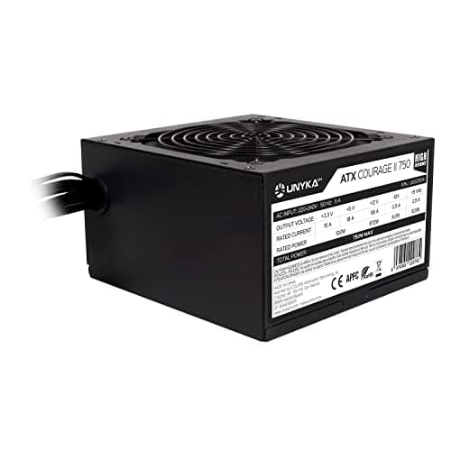 UNYKAch ATX Courage II Netzteil 750 W, hohe Effizienz, mit aktivem PFC und super leisem Ventilator, speziell für Profis und Gaming Bild 8