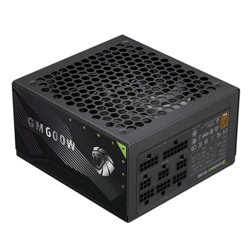GAMEMAX GM 600B Netzteil PC 600W, Vollmodular, 80Plus Bronze, Active PFC & DC-to-DC, ATX Single 12V Rail, 140mm Lüfter, Hochwertige Kondensatoren, 7 Schutzfunktionen, 3 Jahre Garantie, Schwarz