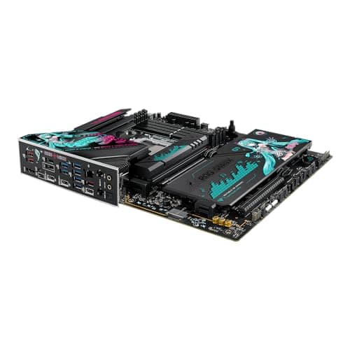 ASUS ROG Strix X870E-H Gaming WiFi7 Hatsune Miku Edition AMD ATX Mainboard (16+2+1 Leistungsstufen, DDR5, 4x M.2 Steckplätze, M.2 Q-Release, PCIe 5.0, WiFi 7, 2x USB4, USB 10Gbps Typ-C, Aura Sync RGB) Bild 4