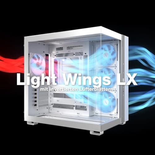 be quiet! Light Base 600 DX White PC-Gehäuse, atemberaubender Panorama-Blick, Show Case, Dual Chamber Design, massiver ARGB LED-Streifen, invertiert und horizontal nutzbar, Backside Connector Design Bild 8