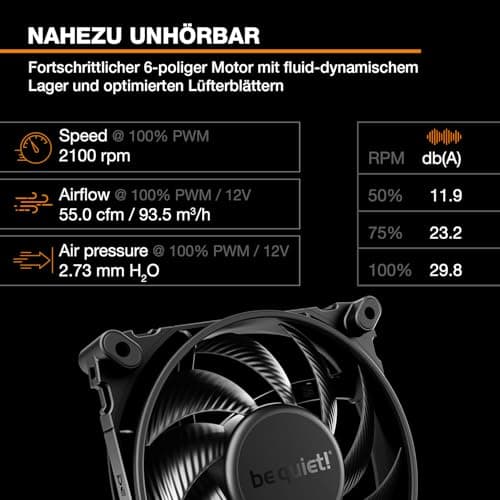 be quiet! Dark Rock 5 Luftkühler, extrem hohe Kühlleistung, 6 Hochleistungs-Heatpipes, Silent Wings 4 120mm PWM-Lüfter, hohe RAM- und VRM-Kühlerkompatibilität, einfache Montage, BK035 Bild 5