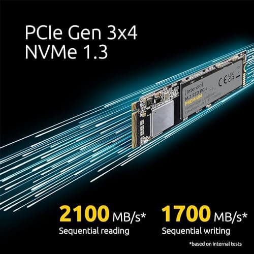 Intenso 500GB M.2 SSD PCIe Premium, bis zu 2100 MB/s, Festkörper-Laufwerk (PCI Express Gen.3x4 NVMe 1.3, Solid State Drive) 500GB M.2 PCIe Premium Bild 6