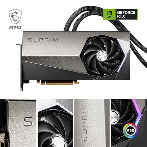 MSI GeForce RTX 4090 SUPRIM Liquid 24G Grafikkarte - RTX 4090 GPU, 24GB GDDR6X (21Gbps/384-bit), PCIe 4.0 - Wasserkühlung, Gaming & Silent Mode, RGB - HDMI 2.1, DisplayPort 1.4a Bild 4