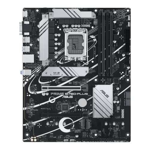 ASUS Prime B760-PLUS Intel B760 (13. und 12. Generation) LGA1700 ATX Motherboard PCIe 5.0, DDR5, 3X PCIe 4.0 M.2 Slots, 2,5 GB LAN, DP, HDMI, USB 3.2 Gen 2x2 Typ-C, Front USB 3.2 Gen 1 Type-C,