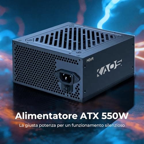 Noua KAOS 550 W ATX-Netzteil für PC Gaming 550 Watt, erfüllt 80+ Bronzen, DC zu DC, leiser Lüfter 120 mm, aktiver PFC 550 Watt Erfüllt 80+ Bronze Bild 4