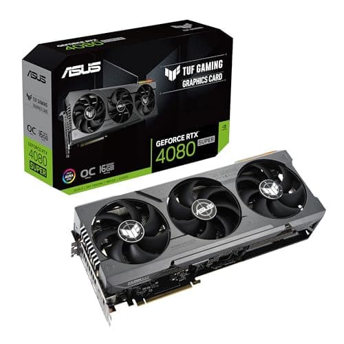 ASUS TUF Gaming GeForce RTX 4080 SUPER 16GB GDDR6X OC Edition Gaming Grafikkarte (NVIDIA GeForce RTX4080 DLSS 3, PCIe 4.0, 2x HDMI 2.1a, 3x DisplayPort 1.4a, TUF-RTX4080S-O16G-GAMING)