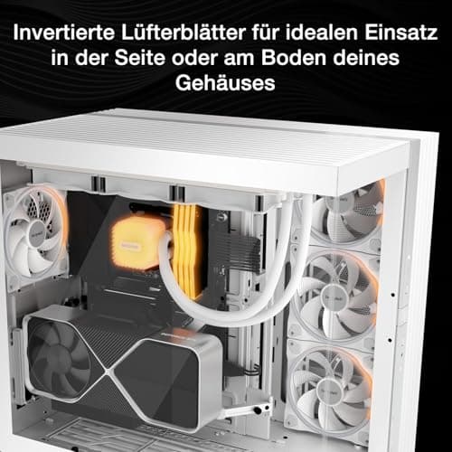 be quiet! Light Wings 140mm PWM Reverse White, 7 invertierte Lüfterblätter, hoher Airflow, ideal für die Seite oder am Boden des Gehäuses, ARGB-Beleuchtung, vielzählige Farben, sehr leiser Betrieb Bild 6
