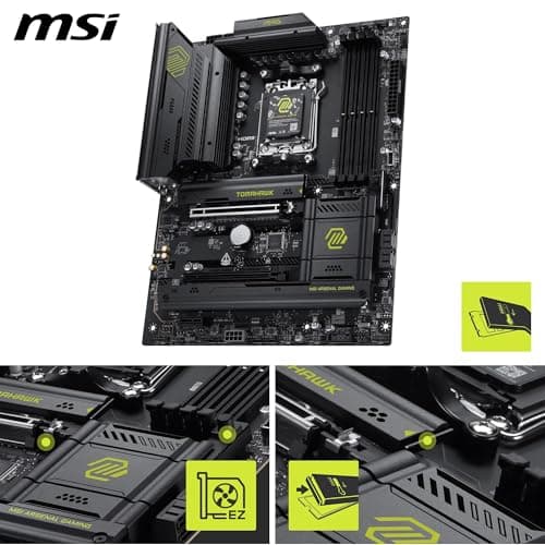 MSI MAG B850 Tomahawk WiFi Mainboard, ATX - Unterstützt AMD Ryzen 9000/8000 / 7000 Prozessoren, AM5-80A SPS VRM, DDR5 Memory Boost 8200+ MT/s (OC), PCIe 5.0 x16, M.2 Gen5, Wi-Fi 7, 5G LAN Bild 6
