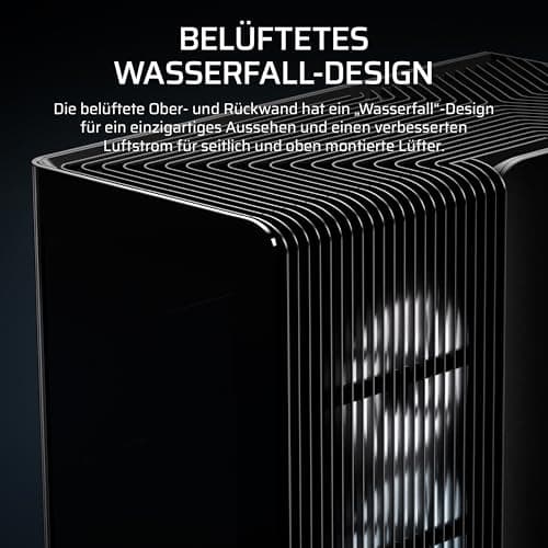 CORSAIR Frame 4500X LX-R RGB LINK Panoramaglas Mid-Tower-PC-Gehäuse – InfiniRail Lüftermontagesystem, Passend für Zwei 360 mm Radiatoren, GPU Anti-Sag, Enthält 3X LX120R RGB LINK Lüfter – Schwarz Bild 8