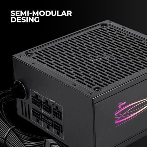 Aerocool LUXPRORGB850M, Semi-Modular RGB 850W Netzteil, 80Plus Bronze +88%, Japanische Kondensatoren, APFC 14cm FDB-Lüfter, ATX 3.0 und PCIe 5.0, ARGB-kompatibel, 5 Jahre Garantie, Schwarz Bild 6