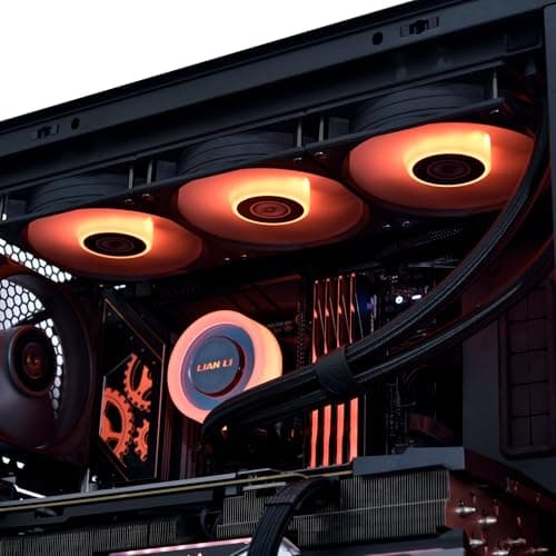 Lian Li GA II Lite 360 RGB AiO-Wasserkühlung mit Unendlichkeitsspiegel, 3x ARGB-Lüfter, 360-mm-Radiator, drehbares Logo, schwarz Bild 6