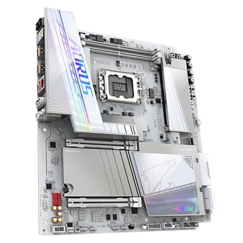 GIGABYTE Z890 AORUS Tachyon Ice Mainboard – Intel Core Ultra (Serie 2) Prozessoren, 18+1+2 Phasen VRM, bis zu 9500 MHz DDR5 (O.C), 1 x PCIe 5.0 + 3 x PCIe 4.0, Wi-Fi 7, 5 GbE LAN, USB 3.2 Gen 2x2 Bild 6