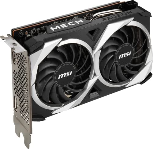 MSI Radeon RX 6500 XT MECH 2X 4G OC Gaming Grafikkarte - GPU 2685/2825 MHz, 4000MB DDR6 Speicher V508-003R Schwarz Radeon RX 6500 XT MECH 2X 4G OC Single Bild 8