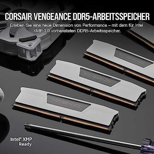 CORSAIR VENGEANCE DDR5 RAM 64GB (2x32GB) Bis zu 5600MHz CL40 Intel XMP 3.0 Desktop-Arbeitsspeicher – Weiß (CMK64GX5M2B5600C40W) Bild 4