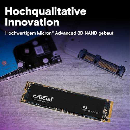 Crucial P3 500GB M.2 PCIe Gen3 NVMe Interne SSD 3D NAND, bis zu 3500MB/s - CT500P3SSD8 Bild 7