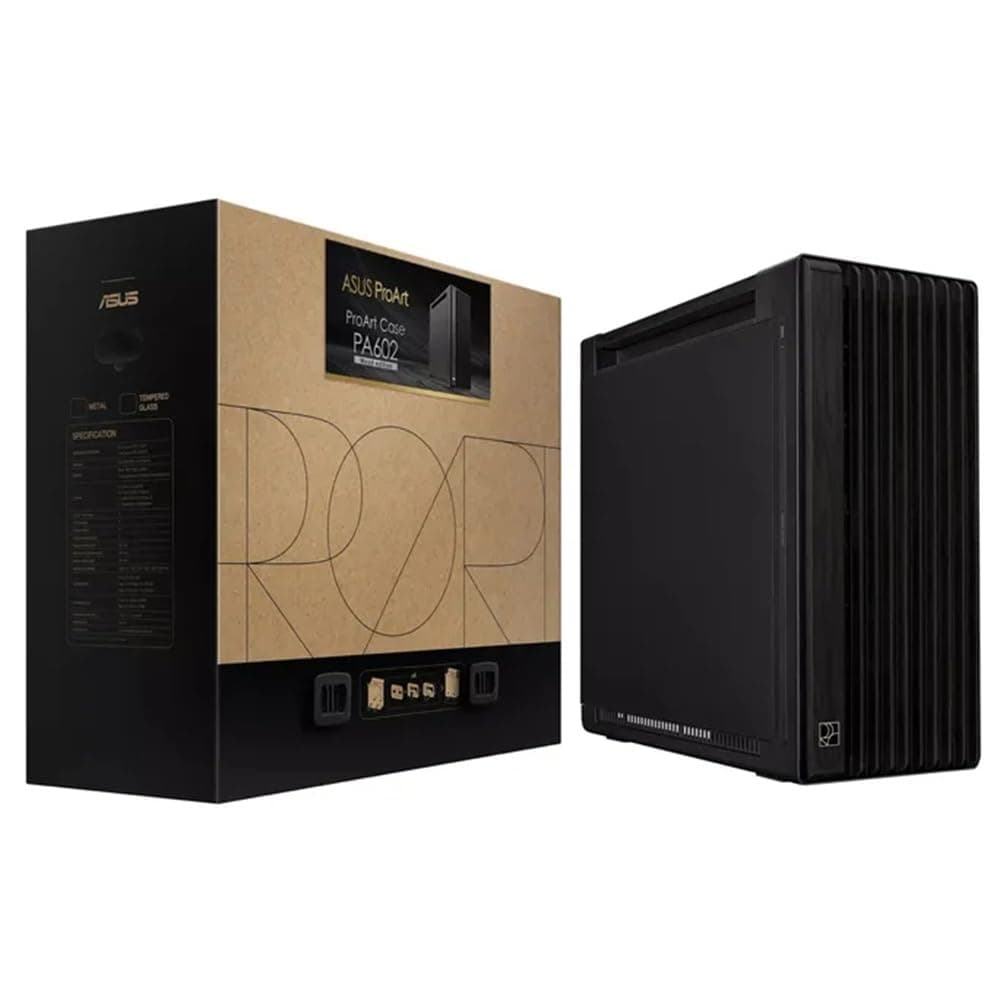 ASUS ProArt PA602 Wood Edition E-ATX Tower mit Holz Front Panel Modern Black Bild 2