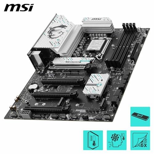 MSI B860 Gaming Plus WiFi Mainboard, ATX - Unterstützt Intel Core Ultra Prozessoren (Series 2), LGA 1851 - DDR5 Memory Boost 8600+ MT/s (OC), PCIe 5.0 x16 x16, M.2 Gen5, Intel Killer 5G LAN, Wi-Fi 7 Bild 8
