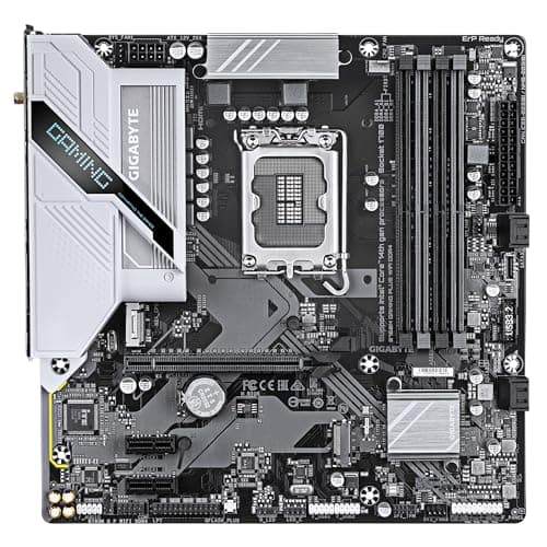 GIGABYTE B760M Gaming Plus WiFi DDR4-Mainboard - Unterstützt 14. Gen. Intel Core CPUs, 4+1+1 Phasen VRM, bis zu 5333 MHz DDR4 (OC), 2xPCIe 4.0 M.2, Wi-Fi 6, 1 GbE LAN, USB 3.2 Gen 1 Bild 4