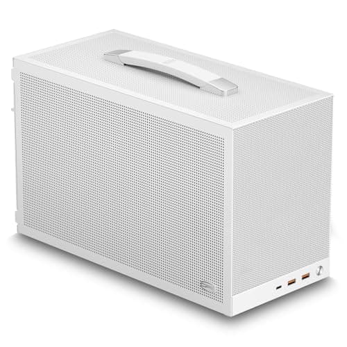 CPS K101 MESH WH Mini ITX PC-Gehäuse, SFX-Netzteil, CPU-Kühler-Höhenbegrenzung 68 mm, kompatibel mit Grafikkarten mit 3 Steckplätzen, Längenbegrenzung 340 mm, inklusive PCI-E 4.0 Kabel, WH K101 MESH WHITE Bild 2