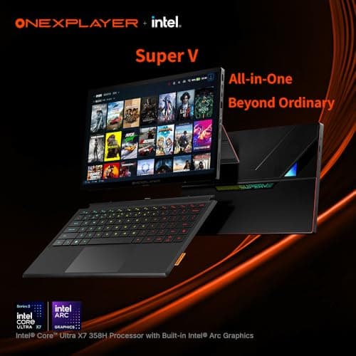 OneXPlayer Super V Portable AI Workstation mit Intel Core Ultra X7 358H-Prozessor, Intel Arc B390-Grafikkarte, 14-Zoll-2,8K-AMOLED-Display mit 120 Hz, für Produktivität unterwegs(48GB RAM + 1TB SSD) 48GB RAM | 1TB SSD Bild 4