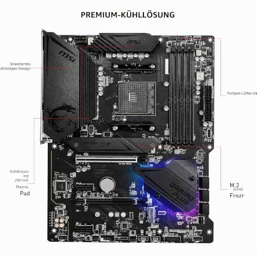 MSI MPG B550 Gaming Plus V1 Gaming Mainboard (AMD Ryzen 5000, AM4, DDR4, PCIe 4.0, SATA 6Gb/s, M.2, USB 3.2 Gen 2, HDMI/DP, ATX) Bild 4