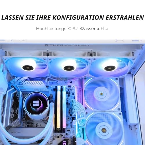 TR Frozen Notte 360 WHITE ARGB V2 CPU-Kühler, Wasser-CPU-Kühler, Spezifikationen des CPU-Kühlers 360 weiß, Dual-Lüfter PWM, S-FDB -Kugellager, geeignet für AMD/AM4, AM5, LGA1851 360MM WHITE-360MM Bild 8