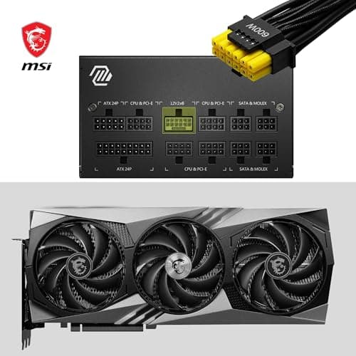 MSI MAG A850GL PCIE5 Netzteil, 850W, 80 Plus Gold, voll modular, ATX 3.0, unterstützt PCIe 5.0 GPU, 120mm FDB Lüfter mit dynamischen Kugellager, Full-Bridge LLC, Schwarze Flackkabel - 7 Jahre Garantie 850W PCIE5 Bild 8