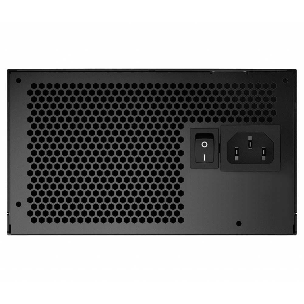MSI MPG A650GF Netzteil, EU-Stecker, 650W, 80 Plus Gold Zertifiziert, vollmodulares ATX-Netzteil, unterstützt 2 x 6+2 GPU, japanische 105°C-Kondensatoren, Flache Schwarze Kabel Schwarz Gold modular GF 650 Watt Bild 3