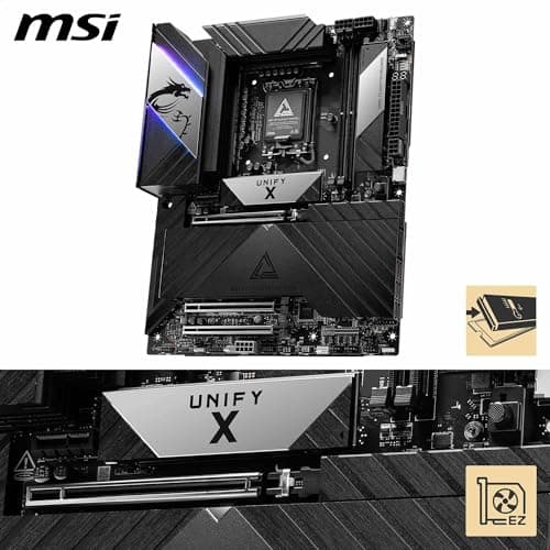 MSI MEG Z890 Unify-X Mainboard, ATX - Unterstützt Intel Core Ultra Prozessoren (Series 2), LGA 1851-110A SPS, DDR5 Speicher (9600+ MT/s OC), PCIe 5.0 & 4.0 x16, M.2 Gen5, Thunderbolt 4, Wi-Fi 7, 5G Bild 6