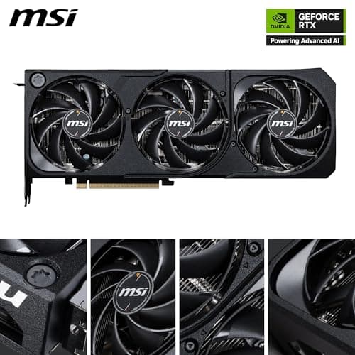 MSI GeForce RTX 5070 Ti 16G Shadow 3X OC — 16GB GDDR7 (28Gbps/256-bit), PCIe 5, Boost: 2482 MHz, HDMI 2.1b, DisplayPort 2.1b Bild 3