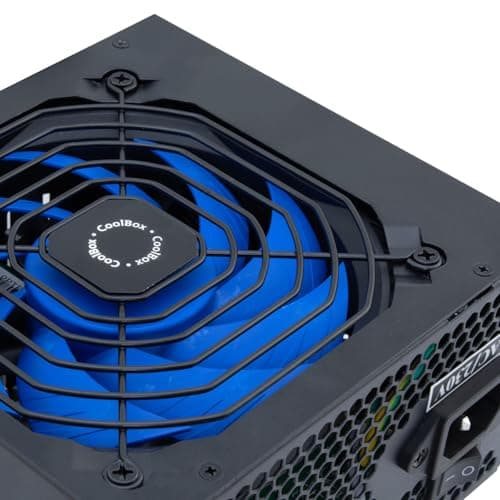 CoolBox Powerline 3 PC-Netzteil 550 W, ATX, 85 % Effizienz, ultra-leiser Lüfter 12 cm, SMD- und DC-DC-Technologie, Emi-Filter, lange Flachkabel, Schwarz Bild 8