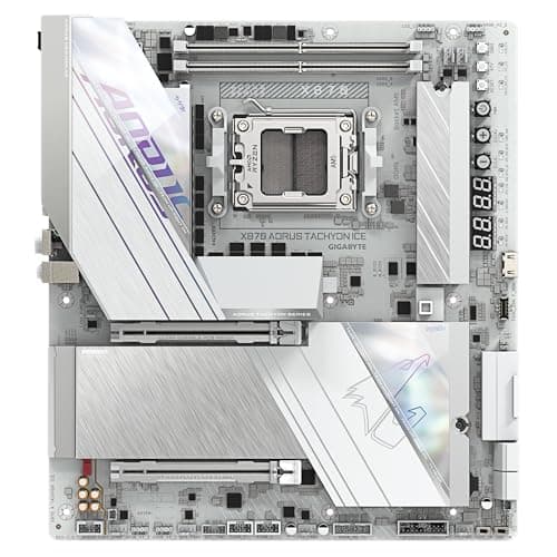 GIGABYTE X870 AORUS Tachyon Ice Mainboard – Unterstützt AMD Ryzen 9000 CPUs, Digitale 18+2+2 Phasen VRM, bis zu 9600 MHz DDR5 (OC), 1 x PCIe 5.0 + 2 x PCIe 4.0, Wi-Fi 7, 5 GbE LAN, USB 4 Bild 4