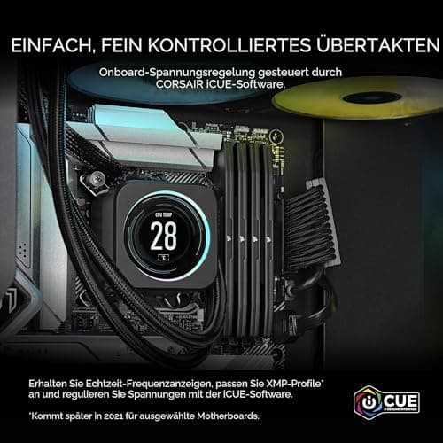 CORSAIR VENGEANCE DDR5 RAM 96GB (2x48GB) Bis zu 5200MHz CL38 Intel XMP 3.0 Desktop-Arbeitsspeicher – Schwarz (CMK96GX5M2B5200C38) 96GB (2x48GB) Schwarz Bild 7
