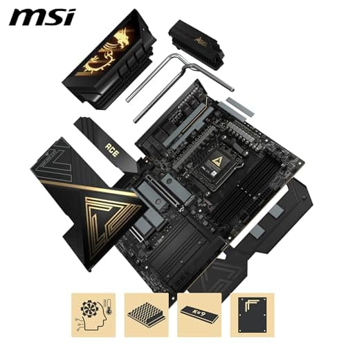 MSI MEG X870E ACE MAX Mainboard, ATX - Unterstützt AMD Ryzen 9000/8000 / 7000 Prozessoren, AM5-64MB BIOS ROM, 110A SPS VRM, DDR5 Speicher (bis zu 9000+ MT/s OC), M.2 & PCIe 5.0, USB4, Wi-Fi 7 Bild 8