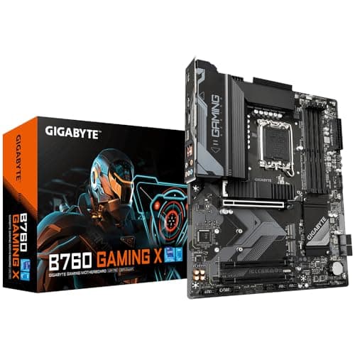 GIGABYTE B760 Gaming X Mainboard - Unterstützt Intel Core Prozessoren der 14. Generation, 8+1+1 Phasen digitales VRM, bis zu 7600MHz DDR5 (OC), 3X PCIe 4.0 M.2, 2.5GbE LAN, USB 3.2 Gen 2