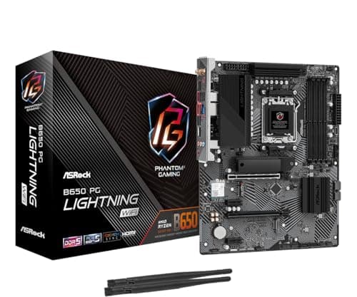 ASRock B650 PG Lightning WiFi Sockel AM5 ATX Motherboard, unterstützt AMD Ryzen 9000/8000/7000 Series, DDR5 7200+ (OC), PCIe Gen5 M.2, WiFi 6E, 2.5G LAN Bild 2