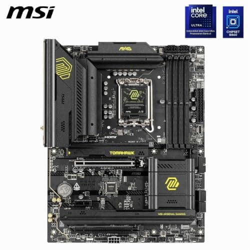MAG B860 Tomahawk WiFi Mainboard, ATX - Unterstützt Intel Core Ultra Prozessoren (Series 2), LGA 1851 - DDR5 Memory Boost 9200+ MT/s OC, 1 x PCIe 5.0 x16, 1 x M.2 Gen5, 5G LAN, Wi-Fi 7 Bild 4