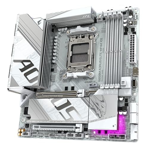 GIGABYTE B850M AORUS Elite WIFI6E Ice Motherboard - AMD Ryzen 9000 Series CPUs, 12+2+1 Phasen Digital VRM, bis zu 8200MHz DDR5 (OC), 1xPCIe 5.0 + 1xPCIe 4.0 M.2, 2.5 LAN, WiFi 7, USB 3.2 Gen 2 Bild 8