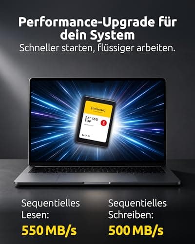 Intenso Interne 2,5" SSD SATA III Top, 2 TB, 550 MB/Sekunden, Schwarz Bild 3