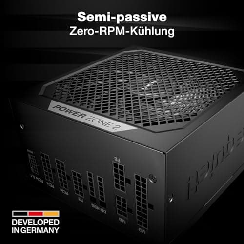 be quiet! Power Zone 2 1000W Netzteil, 80 Plus Platinum und Cybenetics Platinum Zertifizierung, semi-Passive Kühlung, Pure Wings 3 140mm Lüfter, 90° abgewinkelter 12V-2x6-Anschluss, PCIe 5.1/ATX 3.1 Bild 6