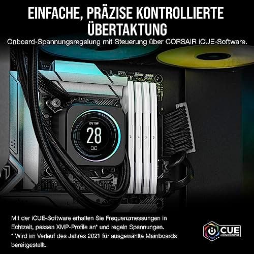 CORSAIR VENGEANCE DDR5 RAM 64GB (2x32GB) Bis zu 5600MHz CL40 Intel XMP 3.0 Desktop-Arbeitsspeicher – Weiß (CMK64GX5M2B5600C40W) Bild 8