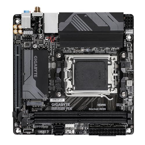 GIGABYTE B650I AX Mainboard - AMD Ryzen 9000er-Serie, 5+2+1 Phasen VRM, bis zu 6400 MHz DDR5 (OC), 1xPCIe 4.0 M.2, 2,5 GbE LAN, WiFi 6E, USB 3.2 Gen 2 Bild 8