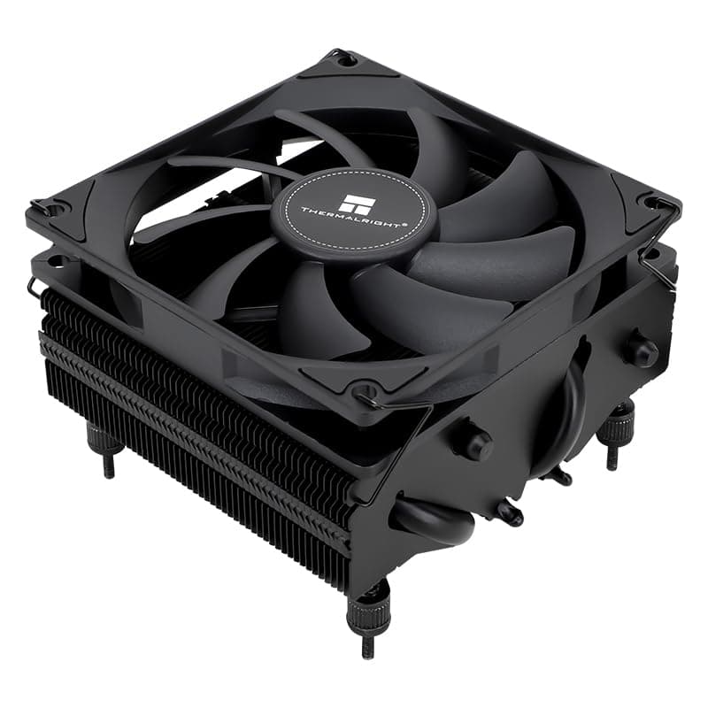 TR-Thermalright AXP90 X53 Black CPU-Kühler-53mm Höhe, leiser 92mm Low Profile Lüfter-2700U/min, für AM4/AM5,Intel LGA1851/1700/115x/1200,Niedriges Profil ITX PC Kühler-Schwarz 53mm Schwarz