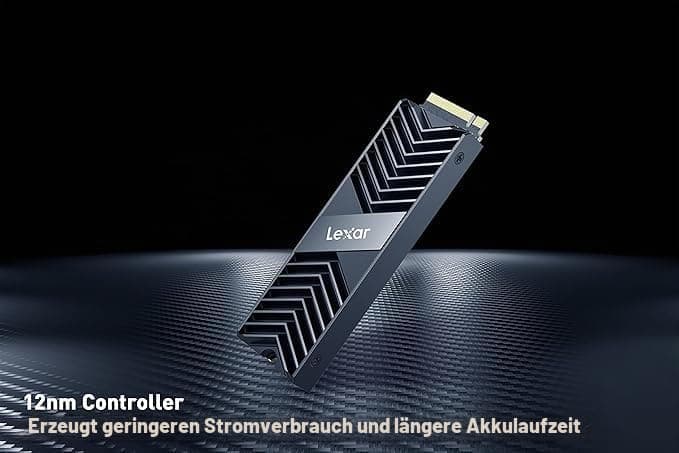 Lexar SSD NM800 Pro 8 TB Professionell PCIe Gen4 NVMe M.2 2280 mit Kühlkörper, bis zu 7.000 MB/s Lesen und 6.600 MB/s Schreiben, interne SSD für PS5, Spiele und Kreativität, Schwarz Bild 8