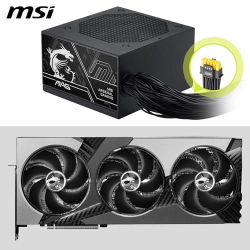 MSI MAG A650BN PCIE5 III Netzteil, 650W, 80 Plus Bronze, ATX 3.1, PCIe 5.1 GPU Support, Native 12V-2x6, Zweifarbiger 12V-2x6 Anschluss, ATX PSU, Matt geprägte Mantelkabel Bild 8