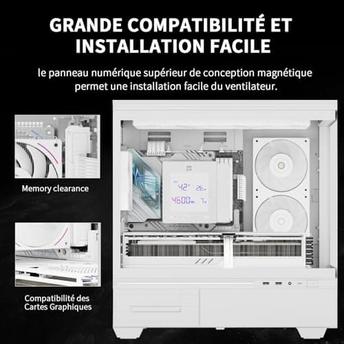 TR -Phantom Spirit 120 Digital SNOW CPU Air Cooler, 7 Heat Tubes CPU Cooler, Dual 120mm PWM Lüfter, Unterstützung für AM4 / AM5 / Intel lga1700/1150/1151/1200/1851 PS120 D SNOW Bild 4