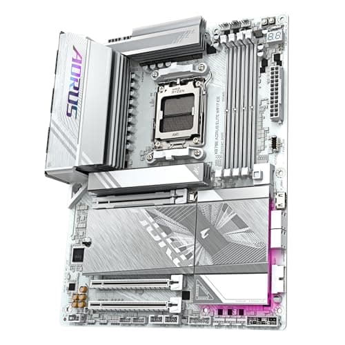 GIGABYTE X870E AORUS Elite WIFI7 Ice Mainboard – Unterstützt AMD Ryzen 9000 Prozessoren, digitales 16+2+2 Phasen VRM, bis zu 8200 MHz DDR5 (O.C.), 3X PCIe 5.0 + 1x PCIe 4.0, Wi-Fi 7, 2.5 GbE LAN Bild 8