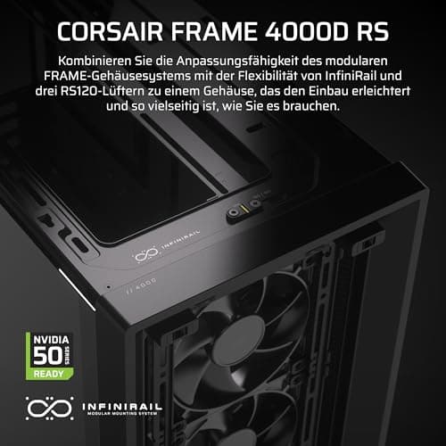 Case Per Pc - Corsair - Frame 4000d Rs - MiD-Tower - Nero - CC-9011312-ww FRAME 4000D RS Schwarz Bild 4