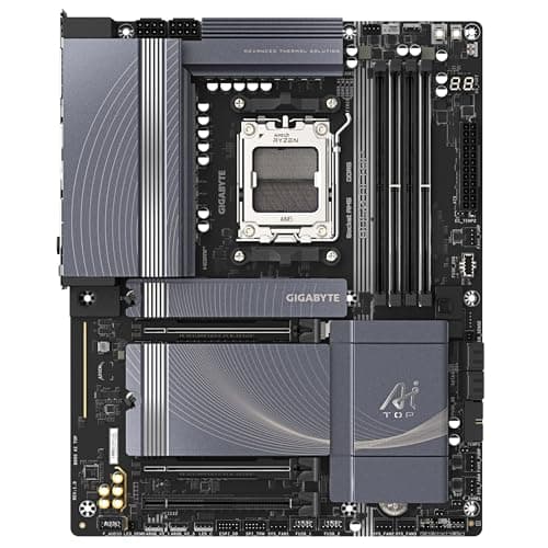 GIGABYTE B850 AI TOP Motherboard - AMD Ryzen 9000 Series CPUs, 16+2+2 Phasen Digital VRM, bis zu 8600MHz DDR5 (OC), 2xPCIe 5.0 + 1xPCIe 4.0 M.2, 10 GbE LAN, WiFi 7, USB 3.2 Gen 2x2 Bild 4